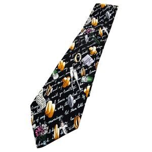 Designer Nicole Miller 1996 silk necktie collectible novelty wedding marriage
